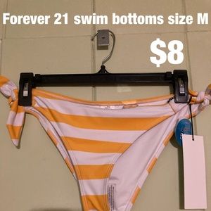 Forever 21 stripped swim bottoms
